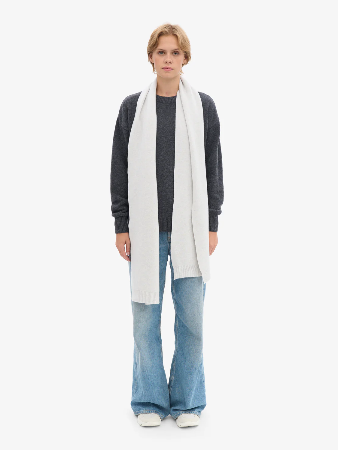 COLORFUL STANDARD Merino Wool Scarf - Snow Melange