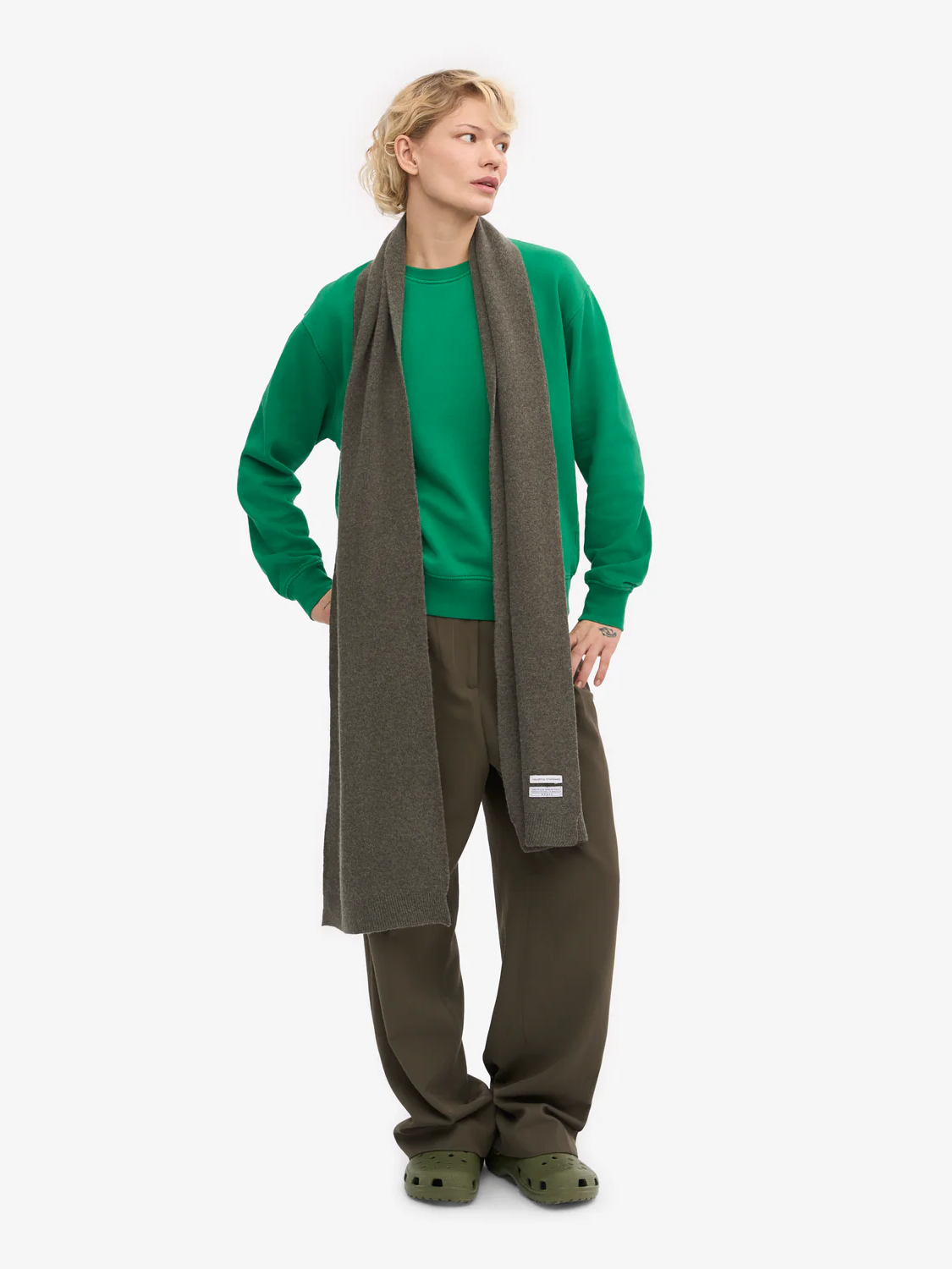 COLORFUL STANDARD Merino Wool Scarf - Dusty Olive
