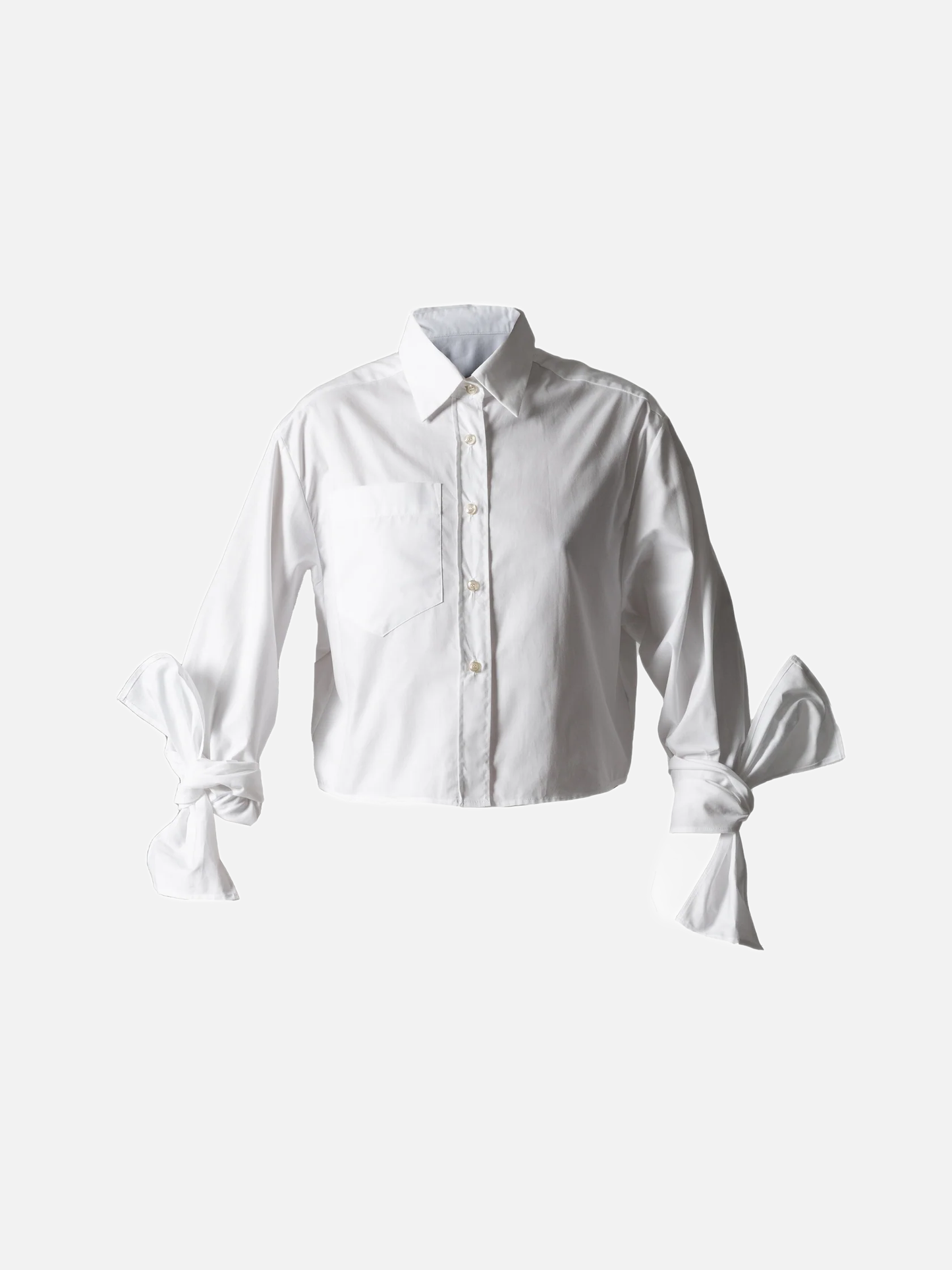 JANA WIELAND Dusk Bow Sleeve Shirt / Crispy White