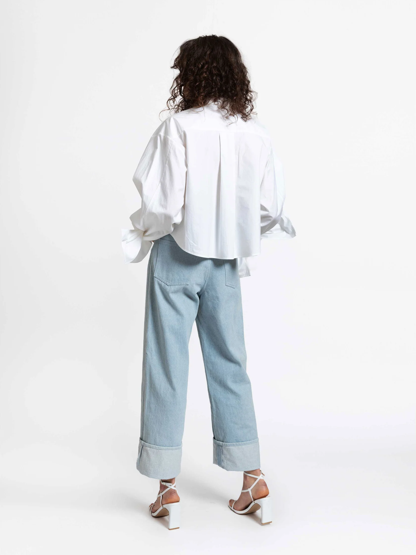 JANA WIELAND Dusk Bow Sleeve Shirt / Crispy White