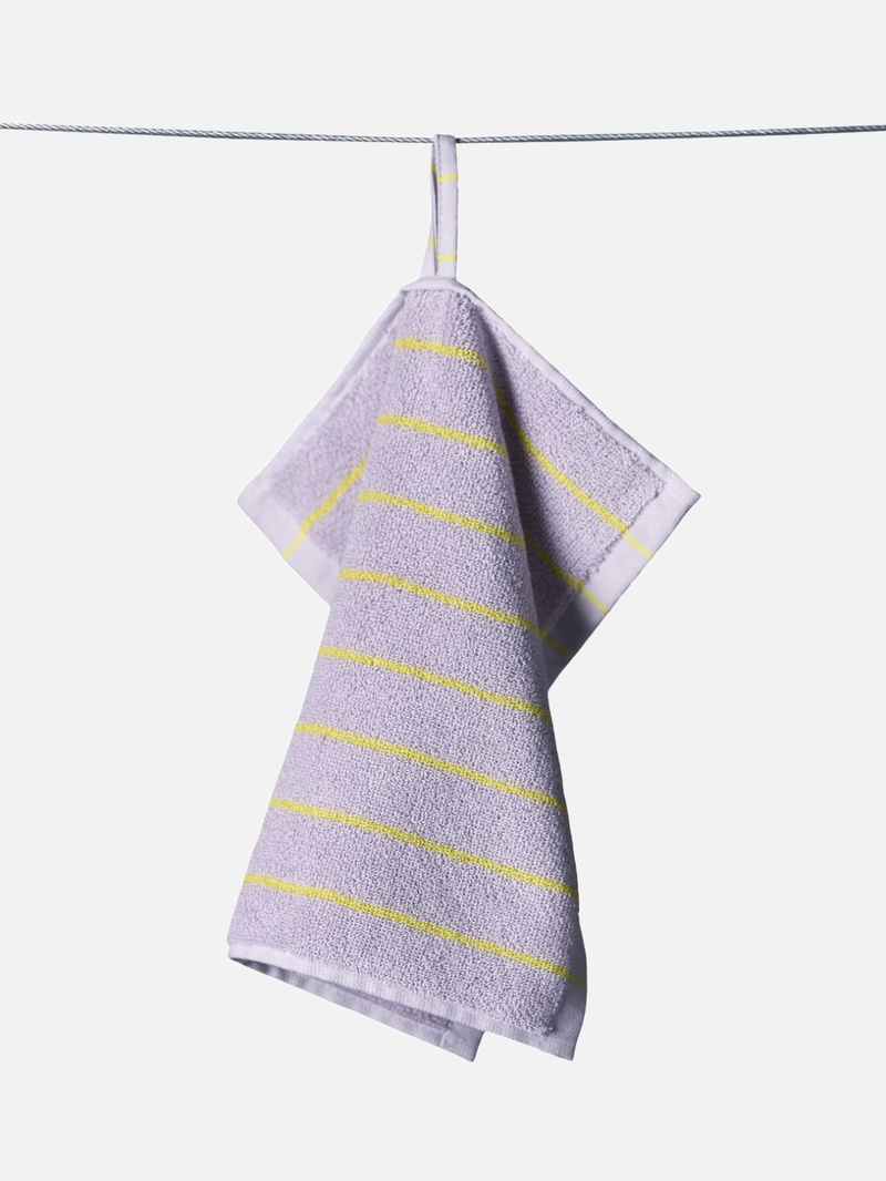 BONGUSTA Naram Guest Towels - Lilac & Neon Yellow - Handtuch