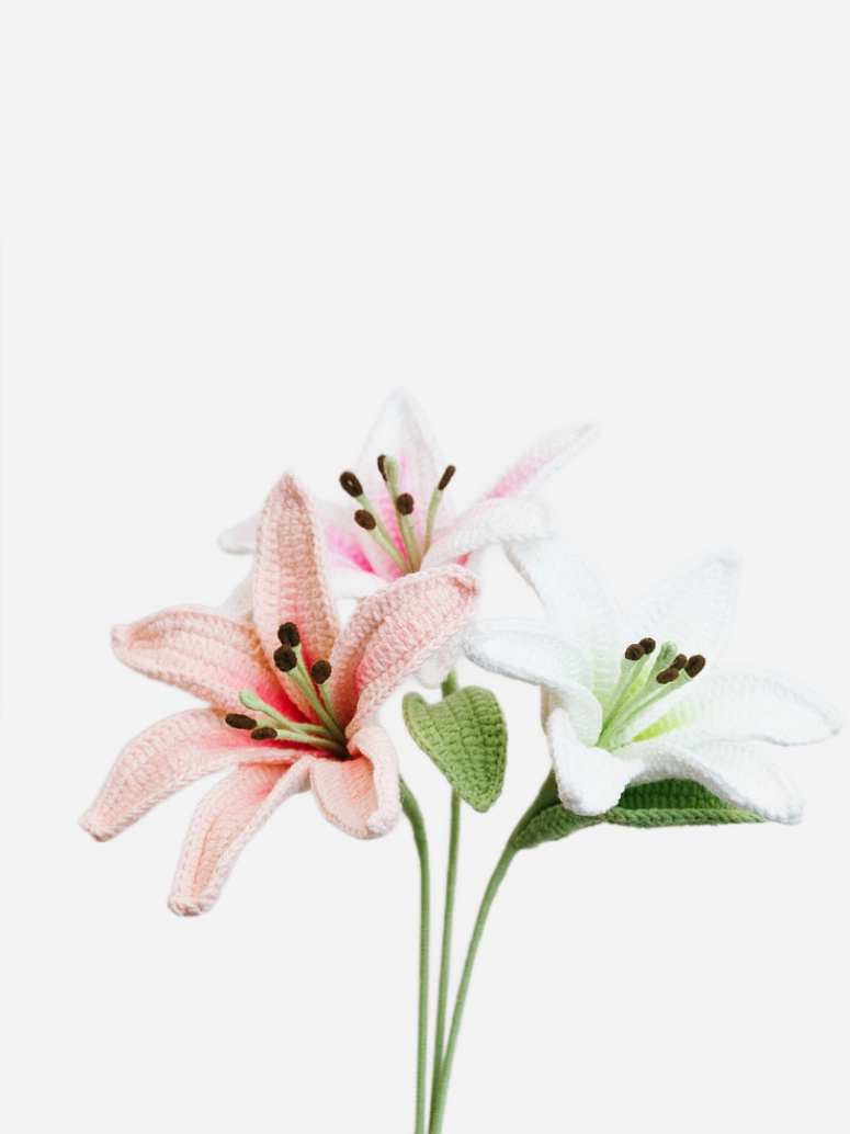 Handmade Crochet Flower - Lily Pink - Diverses