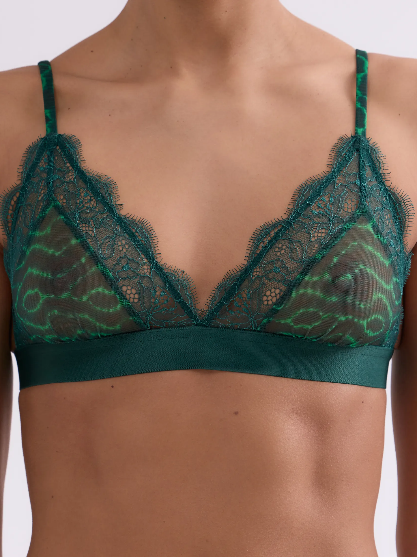 Love Stories Love Lace Bra Dark Green