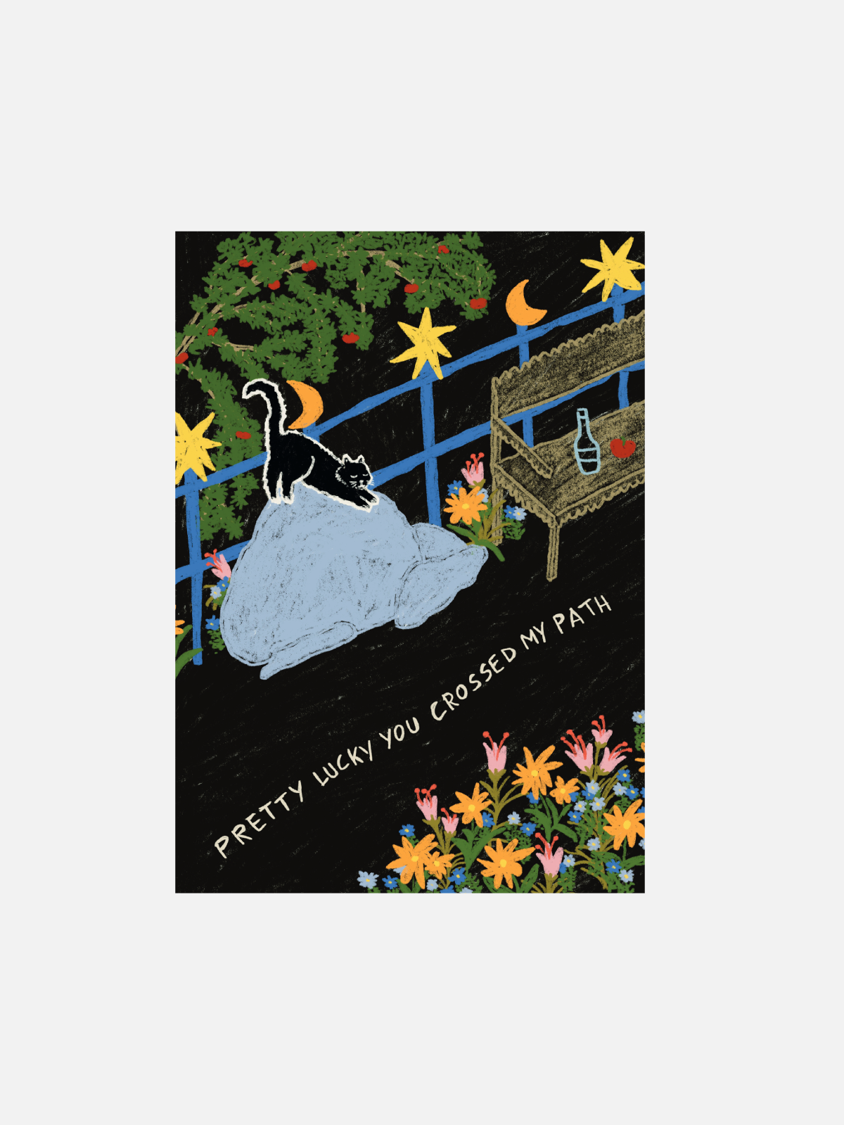 Studio 28 Hand Drawn Postcards - Lucky Cat - Karte