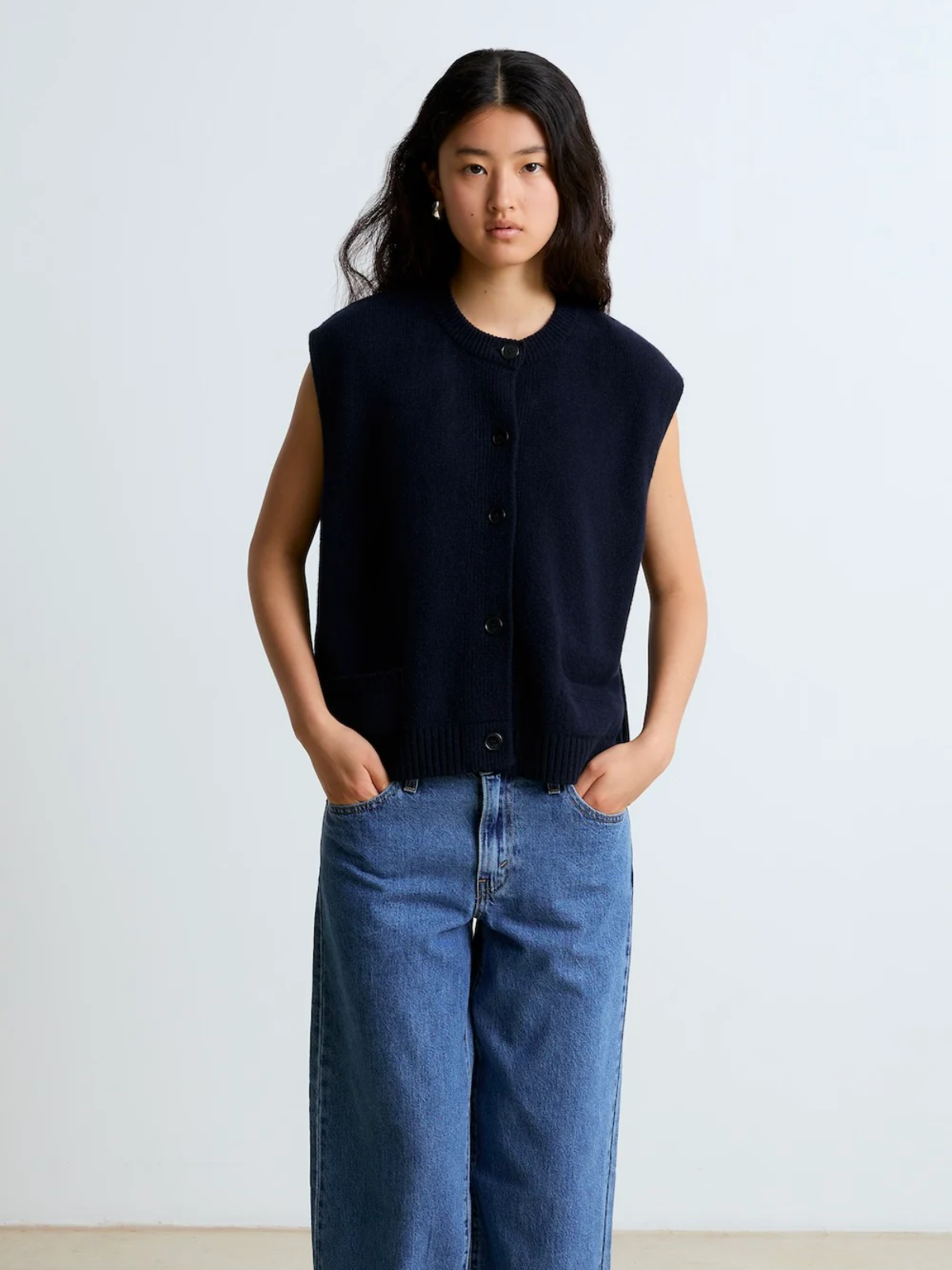 SURPRISE PARIS Margaux Sleeveless Cardigan - 38/40 - Strick