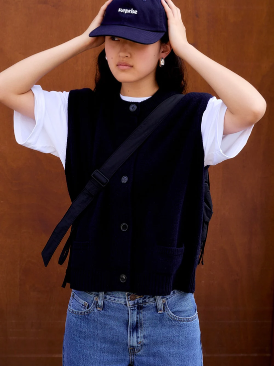 SURPRISE PARIS Margaux Sleeveless Cardigan - 38/40 - Strick