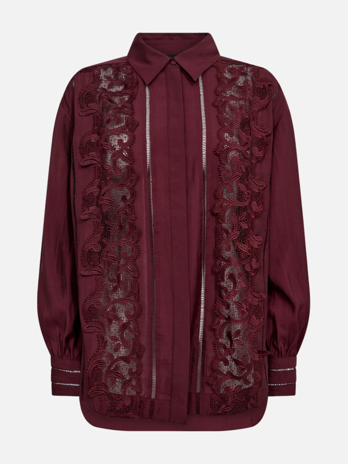 COPENHAGEN MUSE CMMolly Shirt with Lace Front - S - Bluse