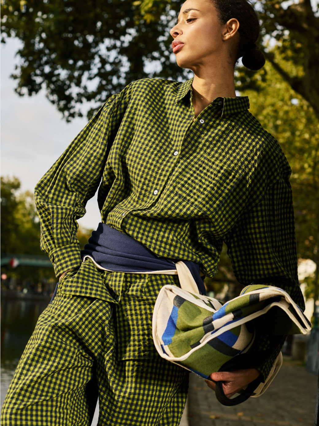 MAPOESIE Navy Khaki Joe Freesia Pants