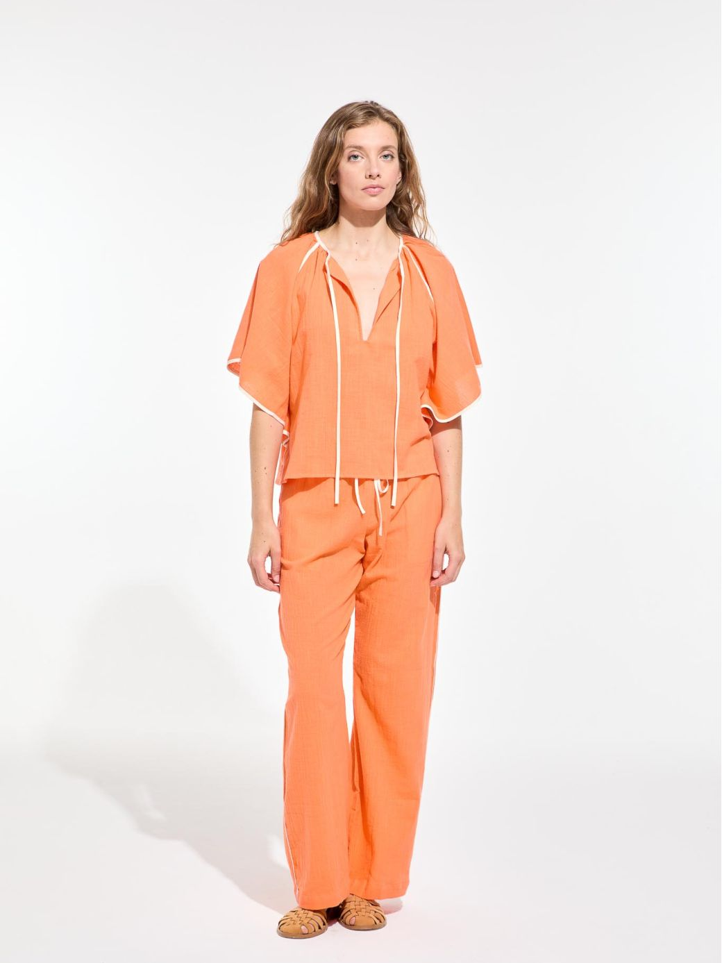 MAPOESIE Orange Max Zephyr Pants