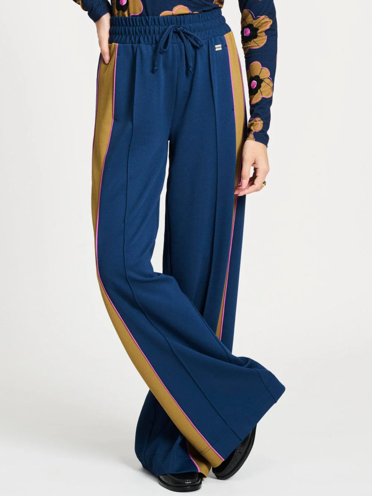POM Colourblock Nightfall Blue Pants - Hose