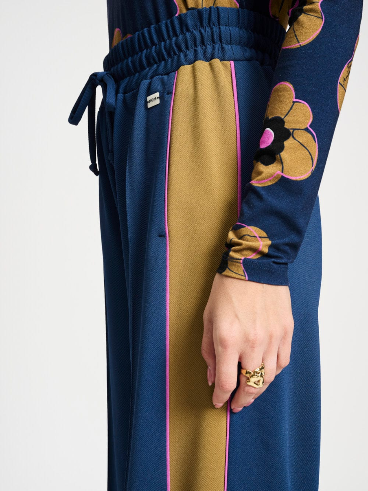 POM Colourblock Nightfall Blue Pants - Hose