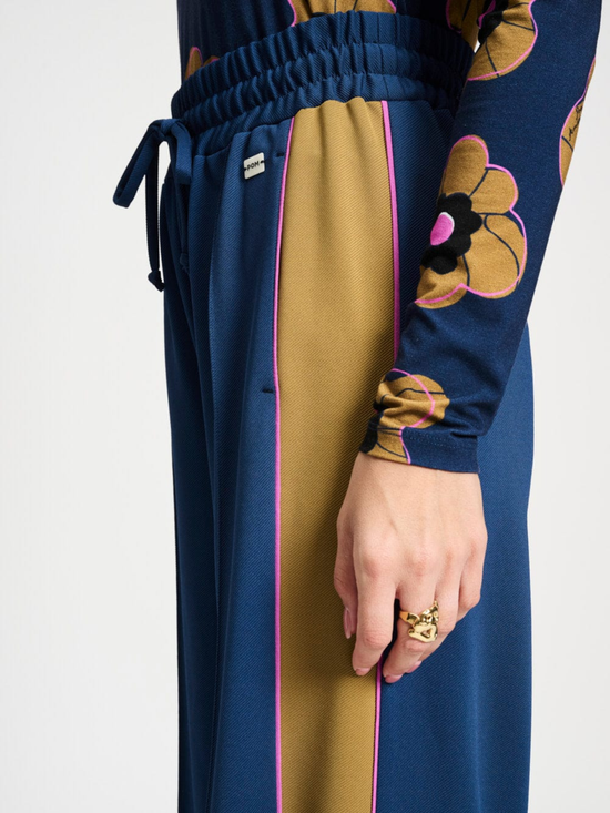 POM Colourblock Nightfall Blue Pants - Hose