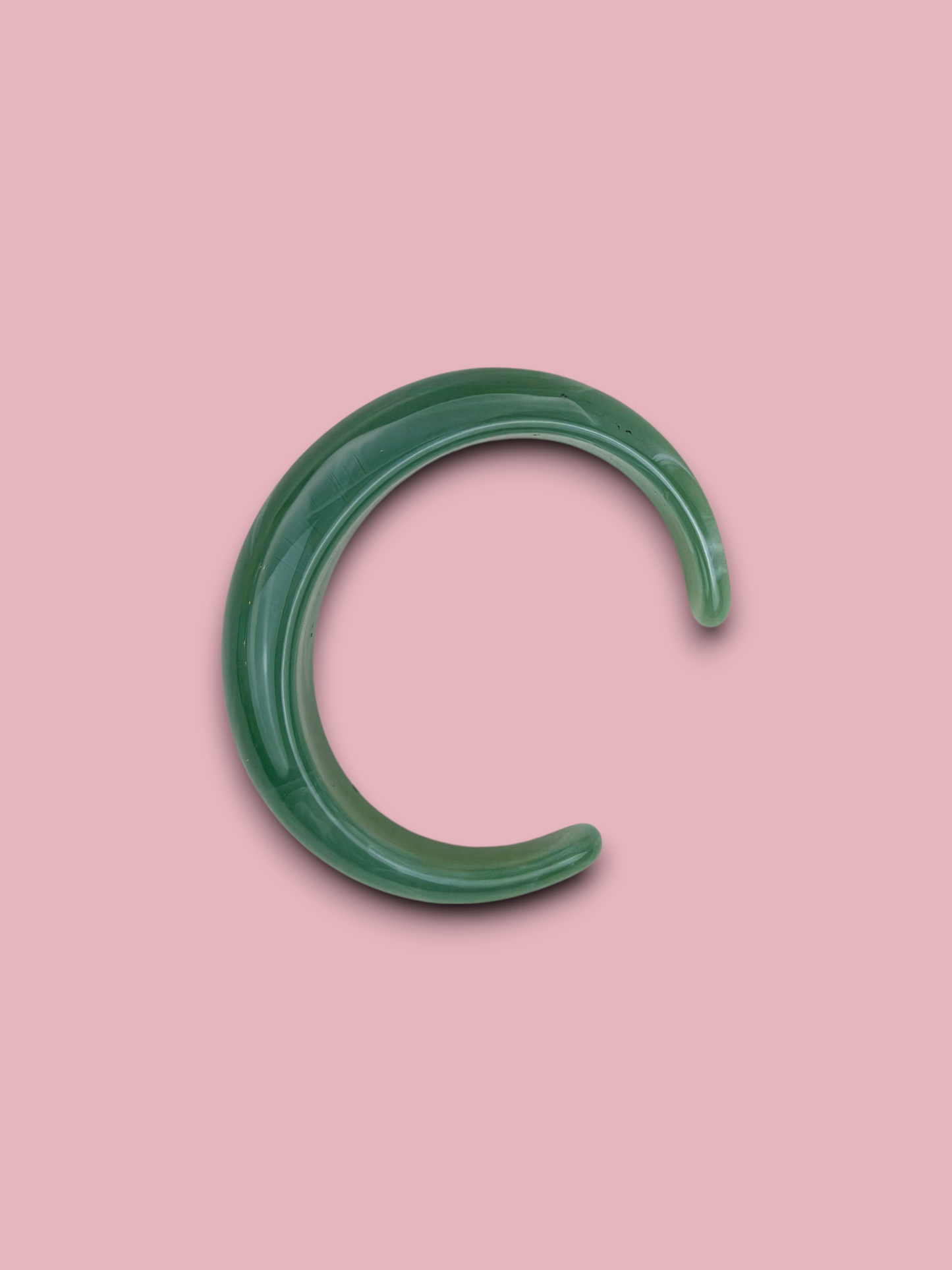 Open Chunky Colorful Bangle Green