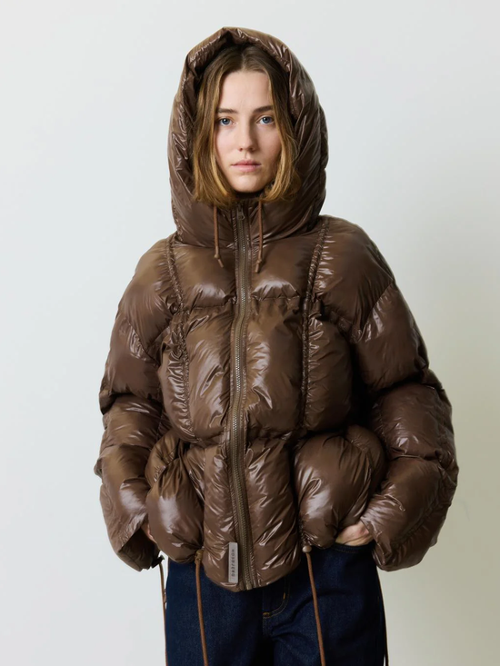 HOSBJERG Paris Puffer Jacket Brown - Jacke
