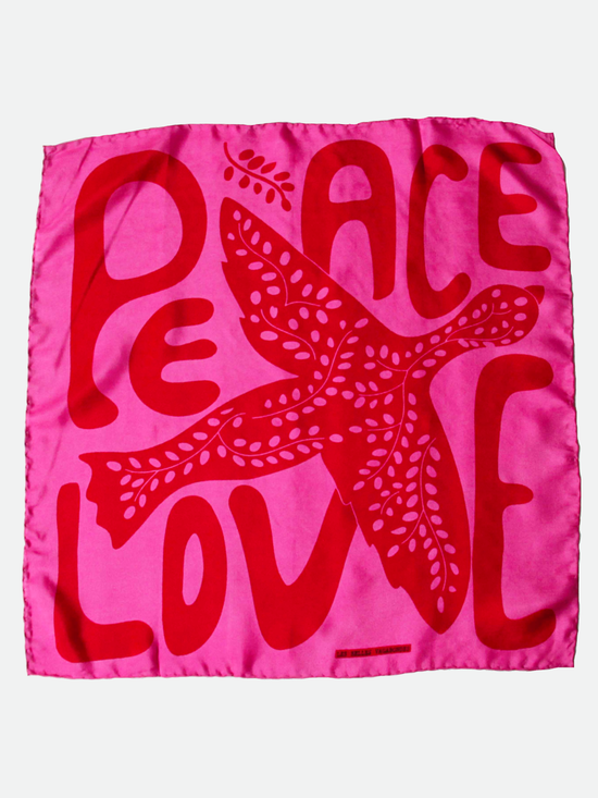 Silk Scarf - Peace &amp; Love