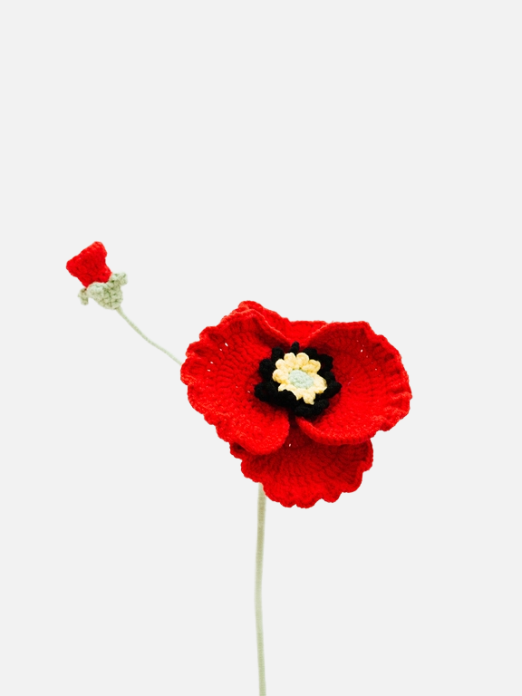 Handmade Crochet Flower - Poppy - Diverses