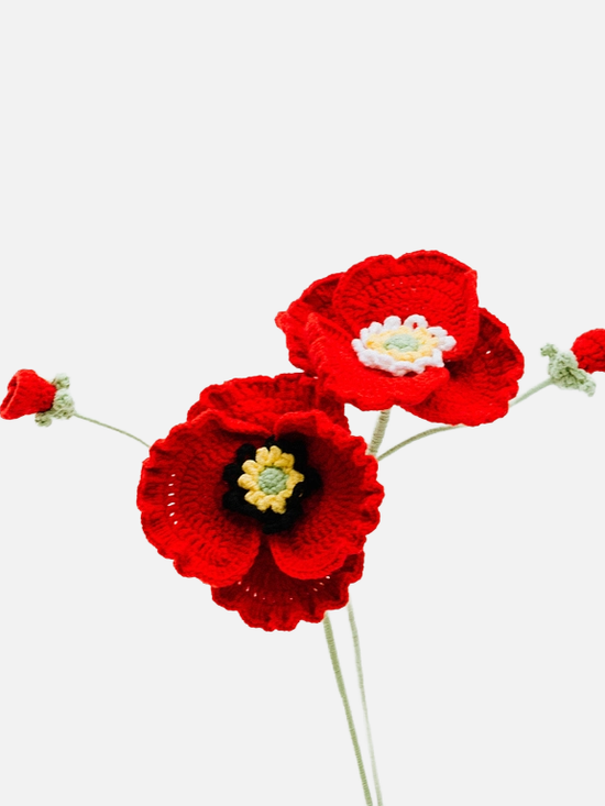 Handmade Crochet Flower - Poppy - Diverses