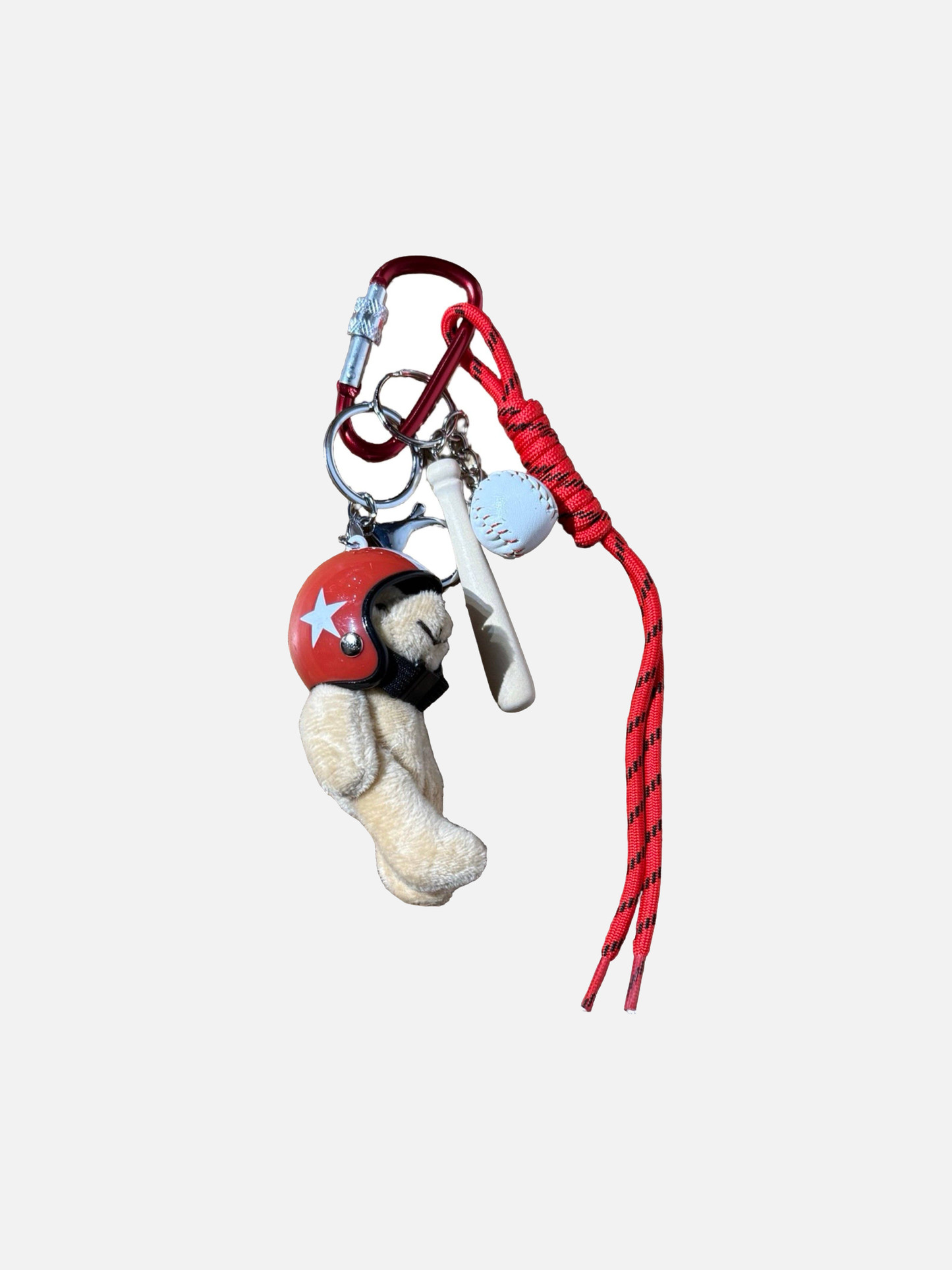 Bag Charm Red Helmet Bear - Schlüsselanhänger
