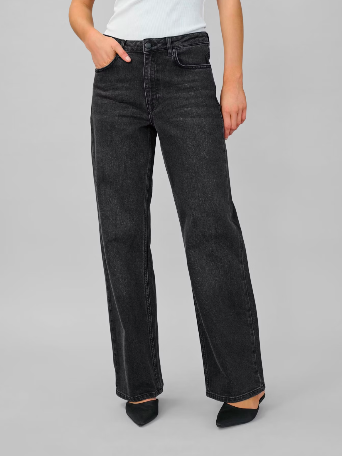 MY ESSENTIAL WARDROBE The Louis 139 High Wide - Black Retro Wash / 26 / 32 - Hose