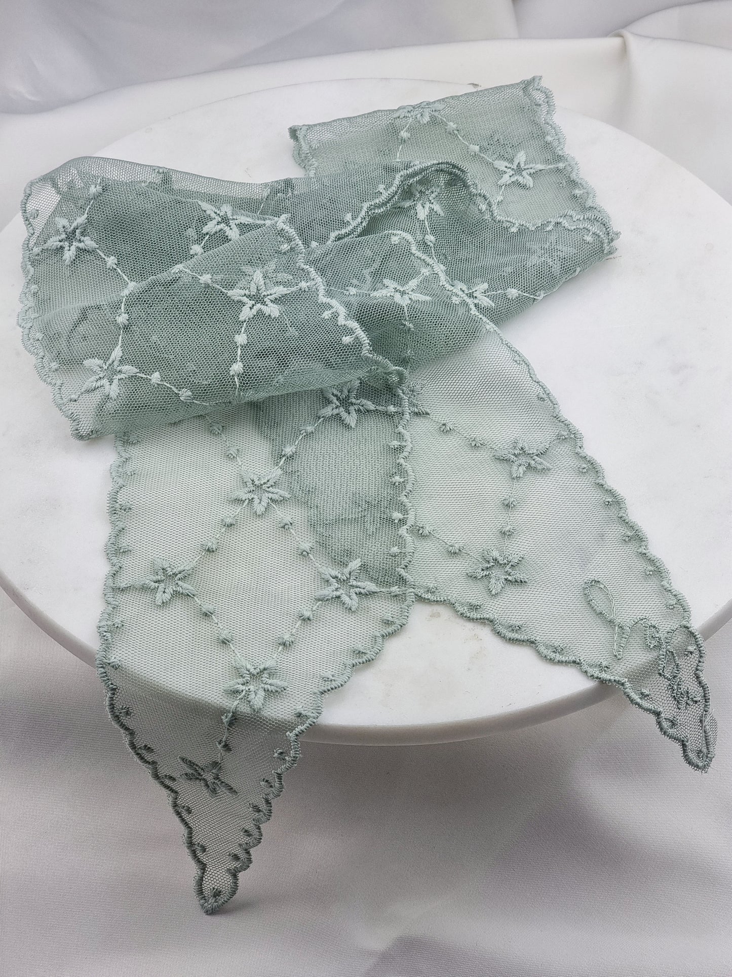 Lace Scarf - Green - Schal