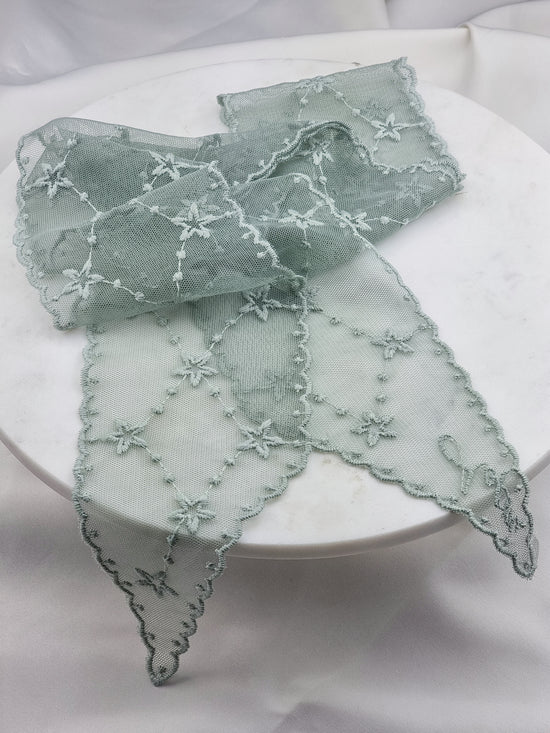 Lace Scarf - Green - Schal