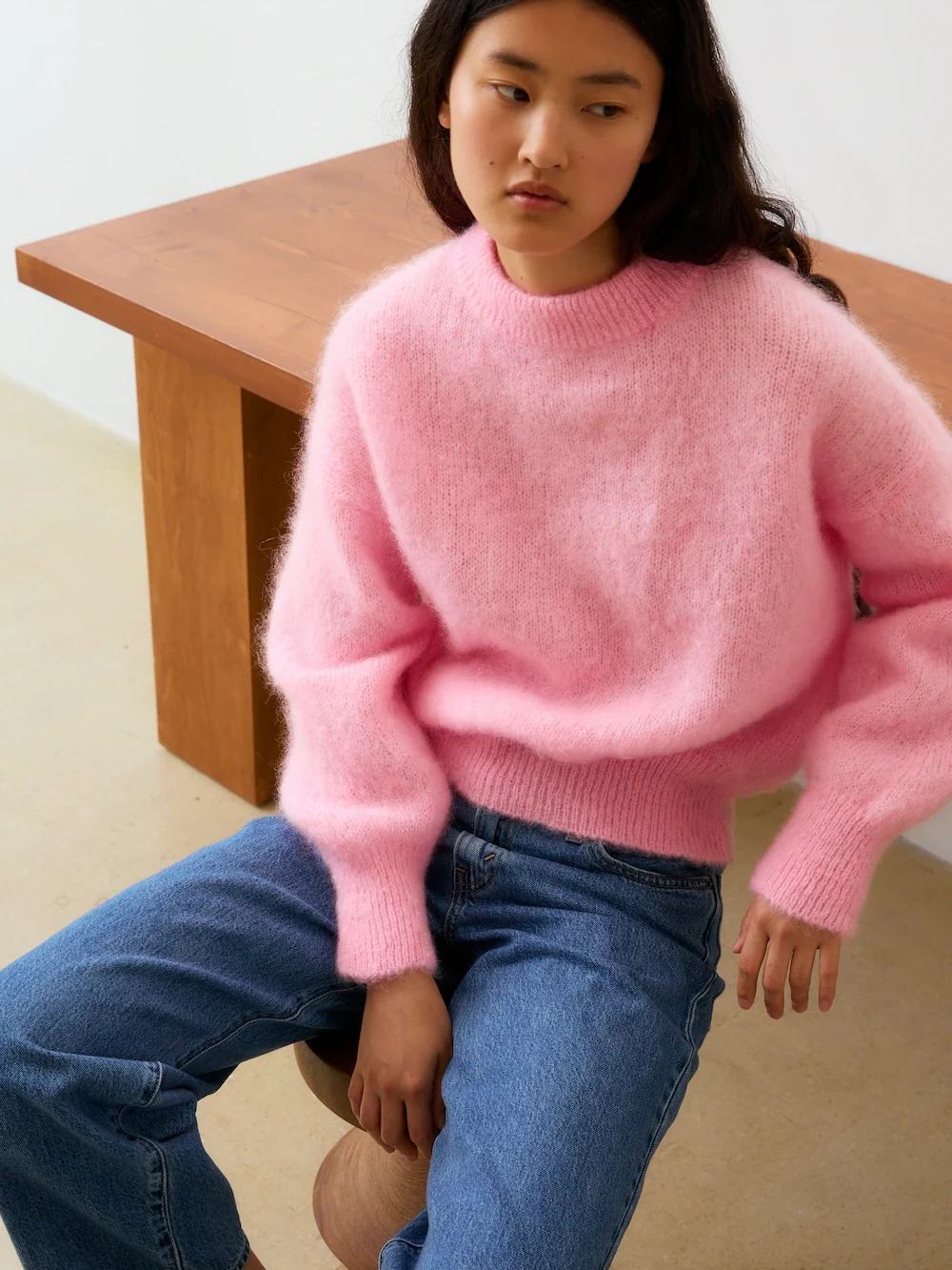 SURPRISE PARIS Jane Mohair Sweater - Light Pink / 36/38 - Strick