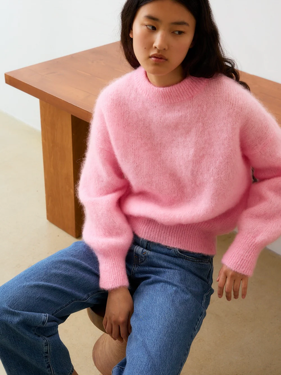 SURPRISE PARIS Jane Mohair Sweater - Light Pink / 36/38 - Strick