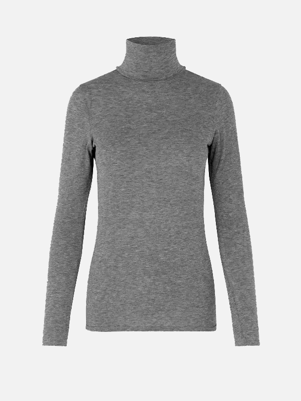 SECOND FEMALE Matima T-Neck Tee - Grey Melange