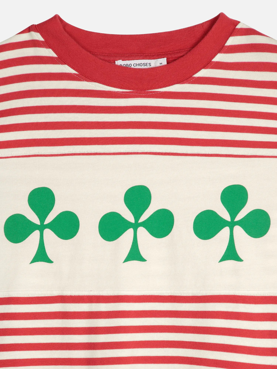 BOBO CHOSES Shamrock Knitted Striped Relaxed Shirt - Longsleeve