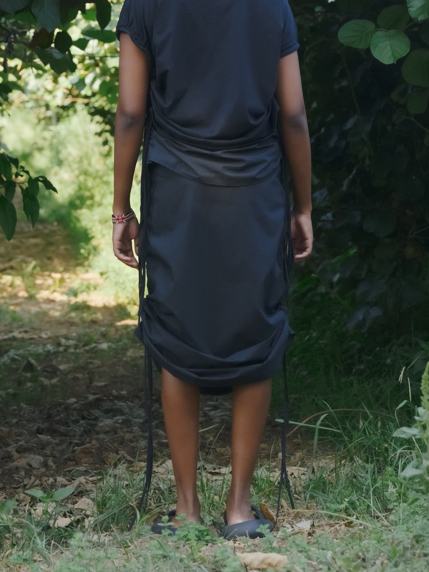 BASERANGE Pictorial Skirt Black