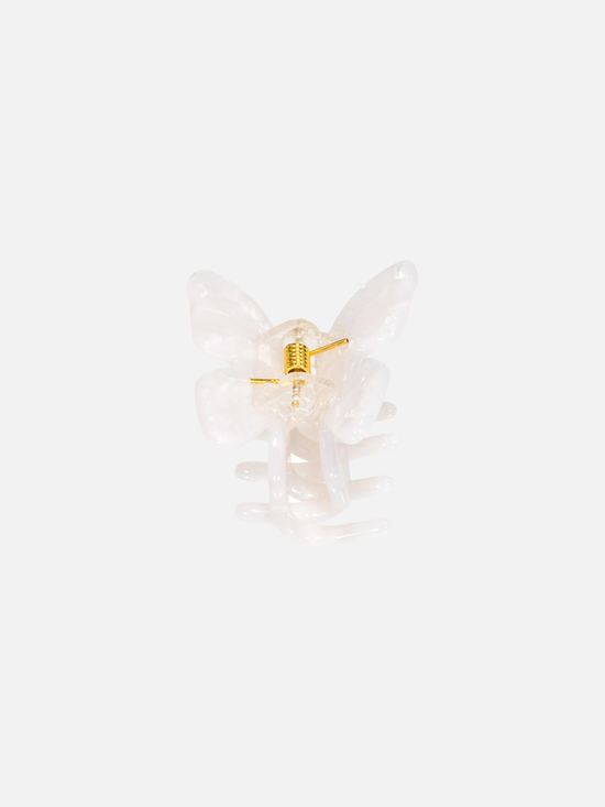 Small Butterfly Claw Haarklammer - White MOP - SPANGE
