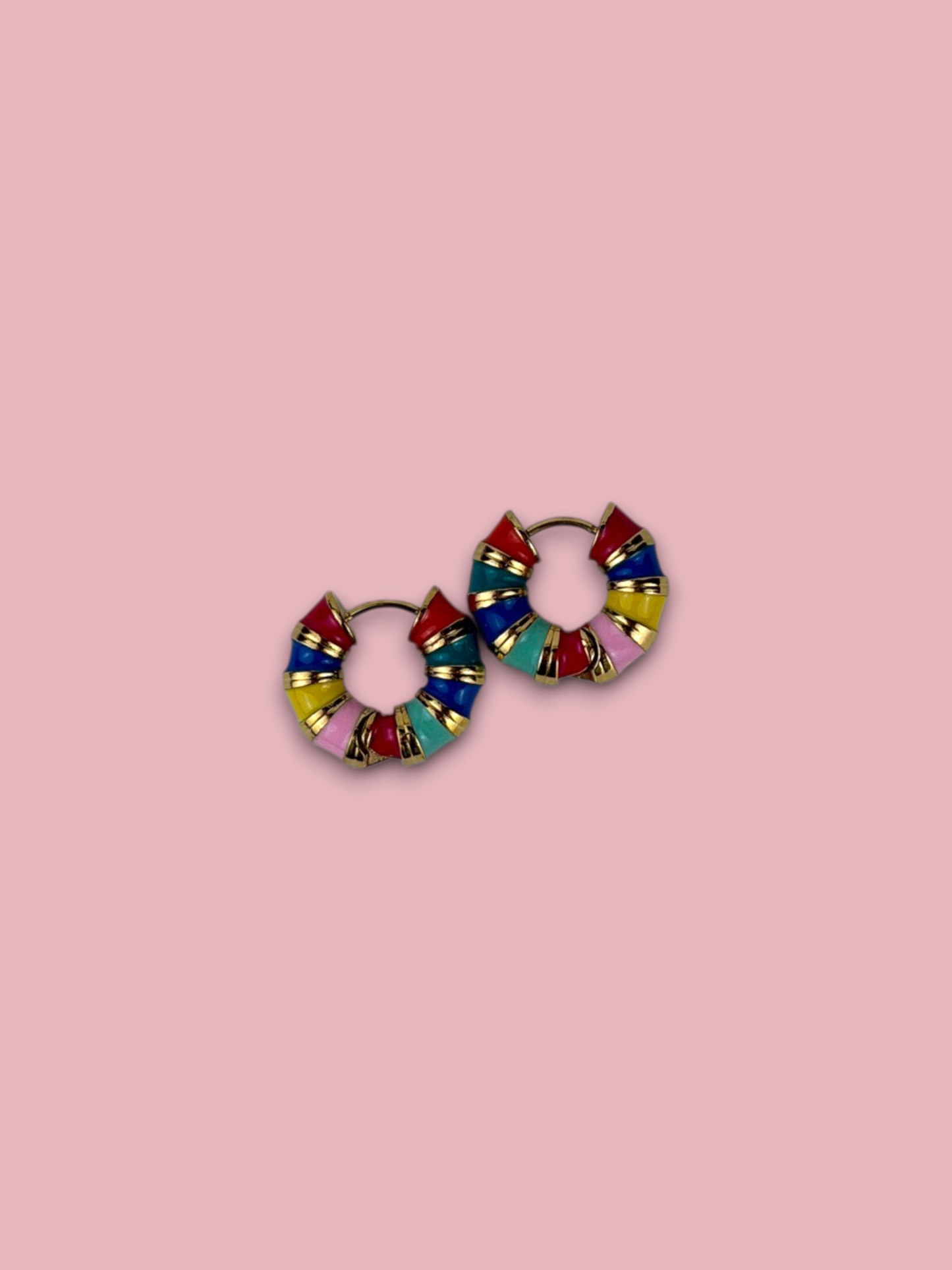 Colorful Stripe Hoops