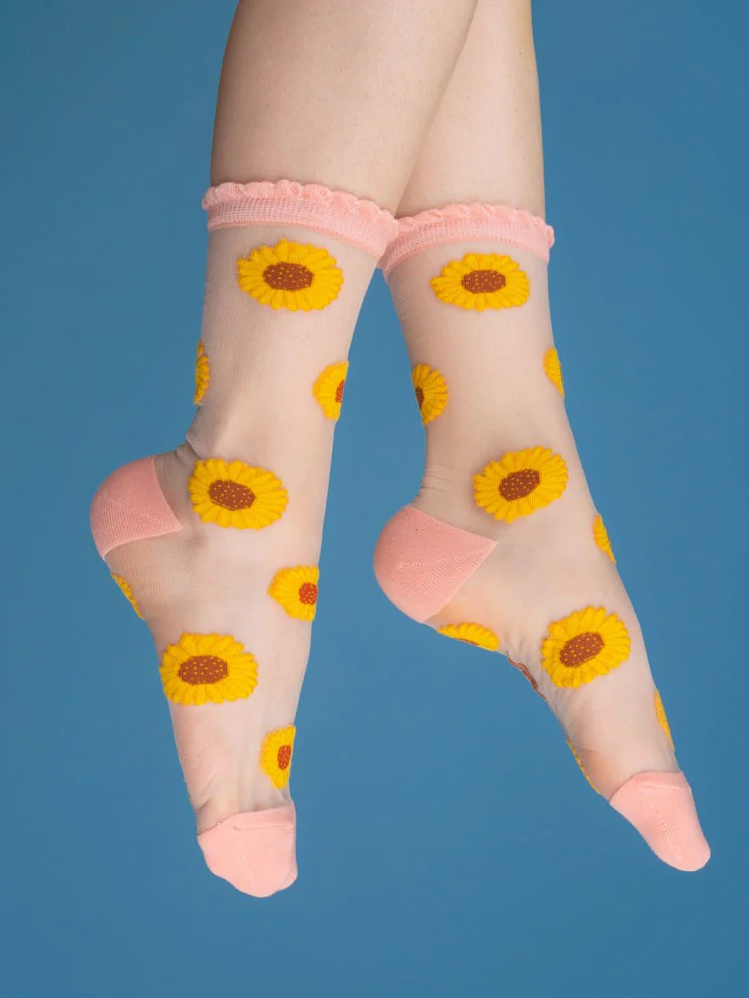 Coucou Suzette Sunflower Sheer Socks