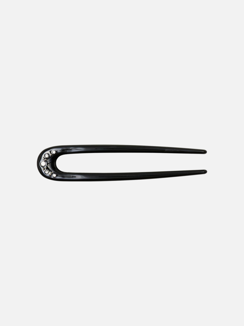 Sunny Crystal Hair Pin - Black - SPANGE