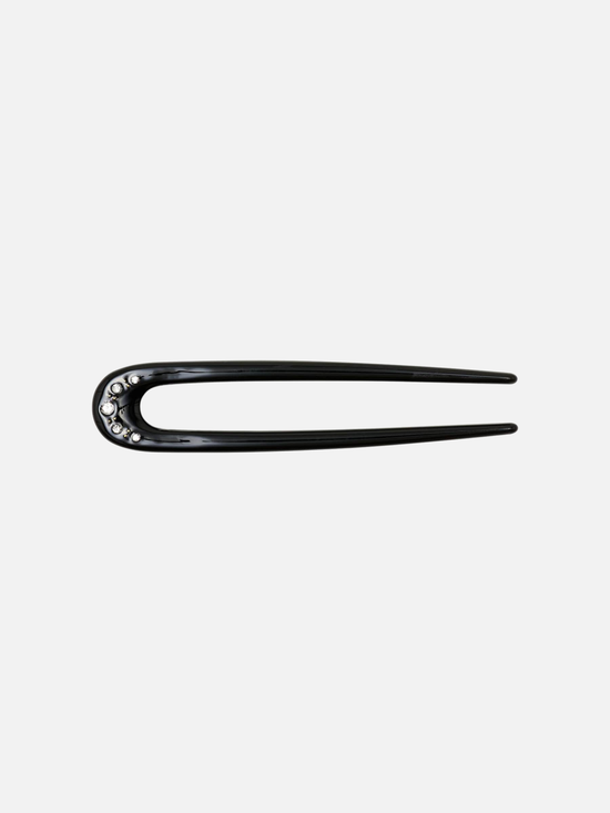 Sunny Crystal Hair Pin - Black - SPANGE