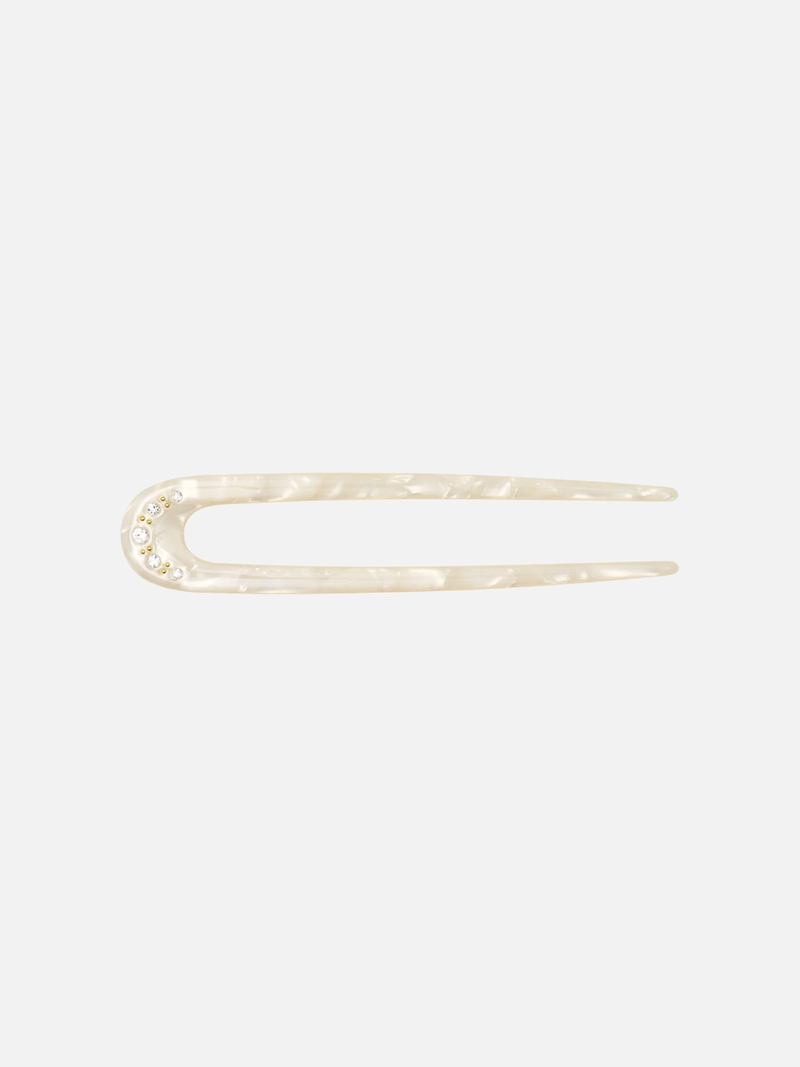 Sunny Crystal Hair Pin - Cream MOP - SPANGE