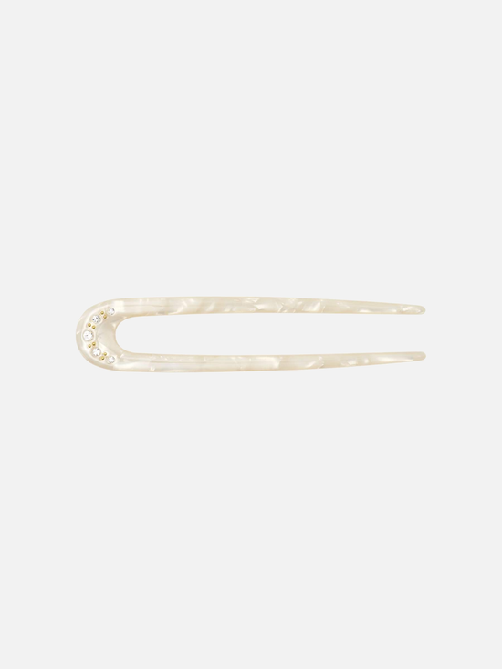 Sunny Crystal Hair Pin - Cream MOP - SPANGE