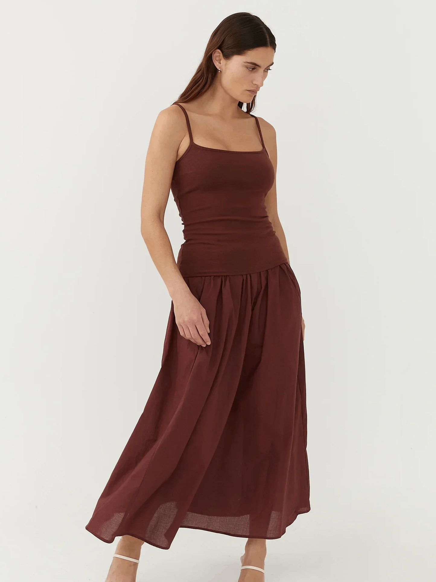 THE SLOW LABEL Everyday Tank - Burgundy