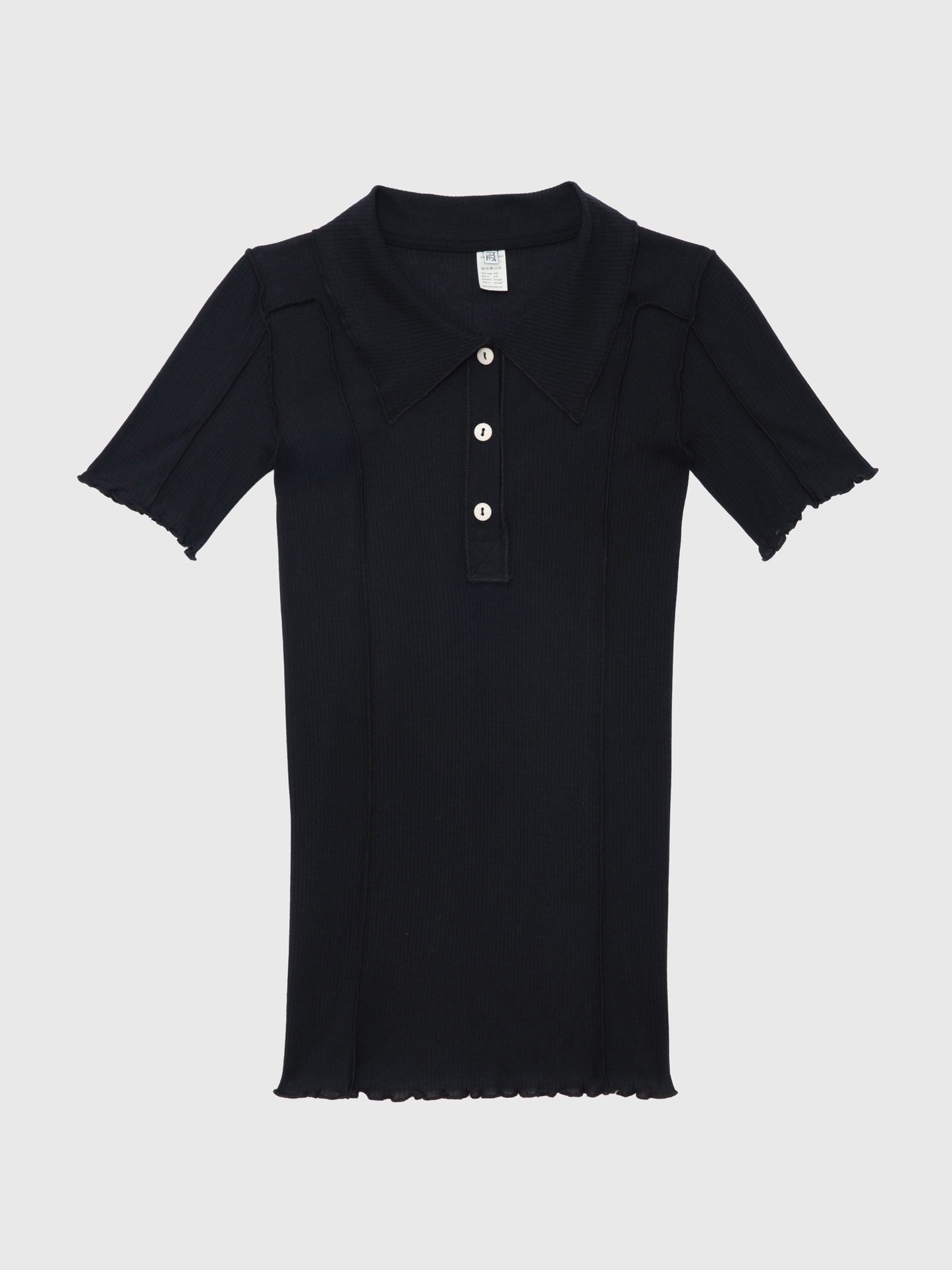 BASERANGE Omato Polo T-Shirt Black