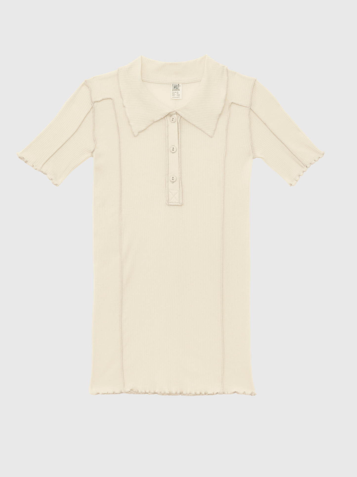BASERANGE Omato Polo T-Shirt Off-White