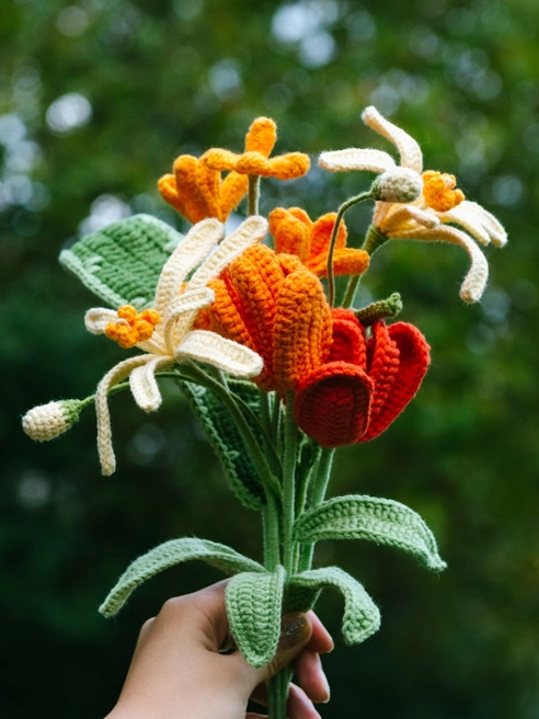 Handmade Crochet Flower - Tulip - Diverses