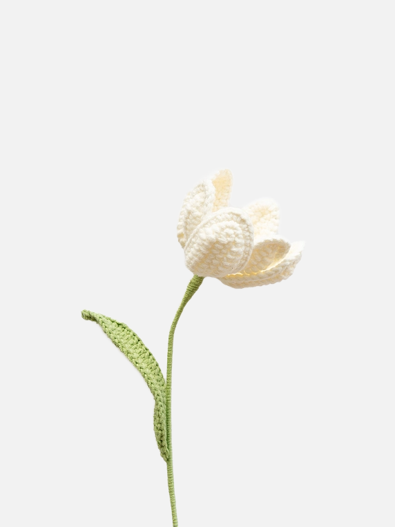 Handmade Crochet Flower - Tulip - White - Diverses