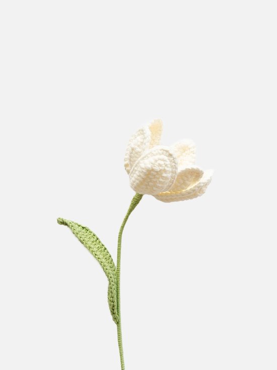 Handmade Crochet Flower - Tulip - White - Diverses