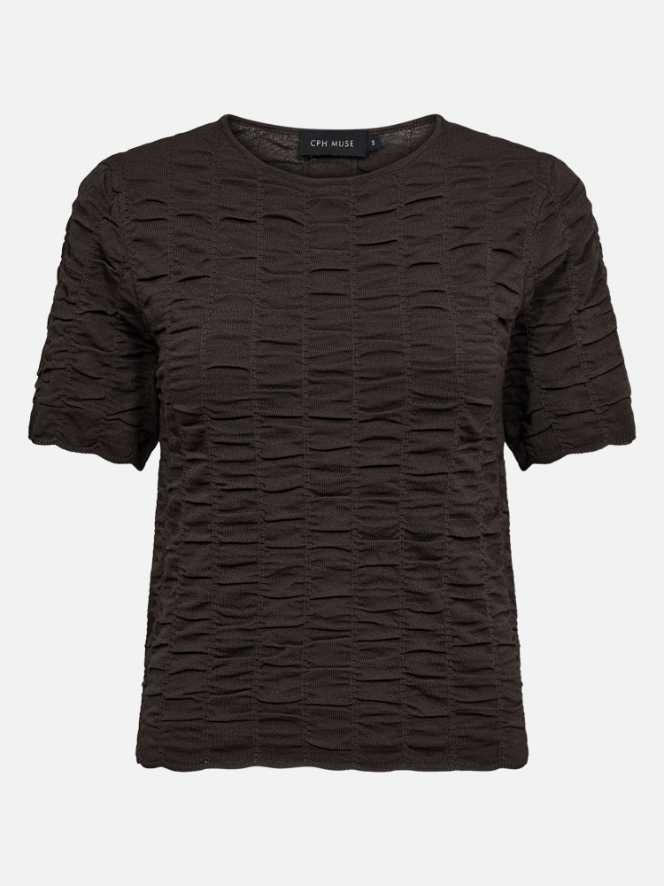COPENHAGEN MUSE CMNatacha Short Sleeve Top - Mulch