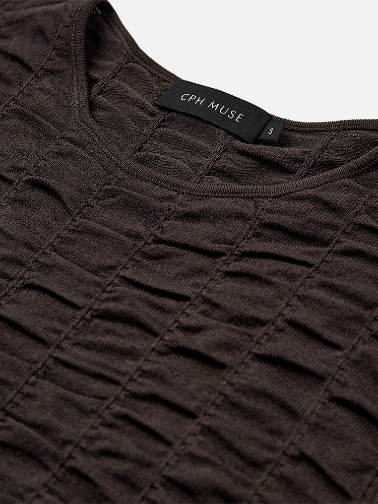 COPENHAGEN MUSE CMNatacha Short Sleeve Top - Mulch