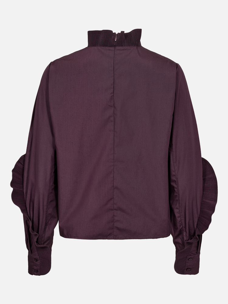 COPENHAGEN MUSE CMPleat Blouse - Plum Perfect