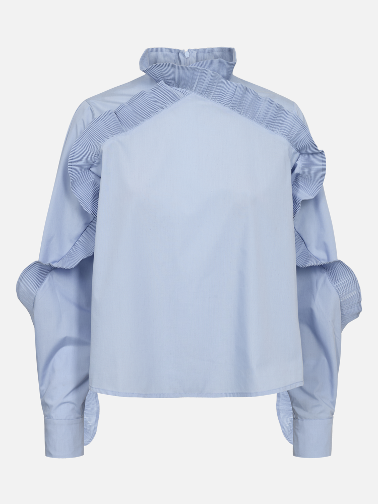 COPENHAGEN MUSE CMPleat Blouse - Brunnera Blue