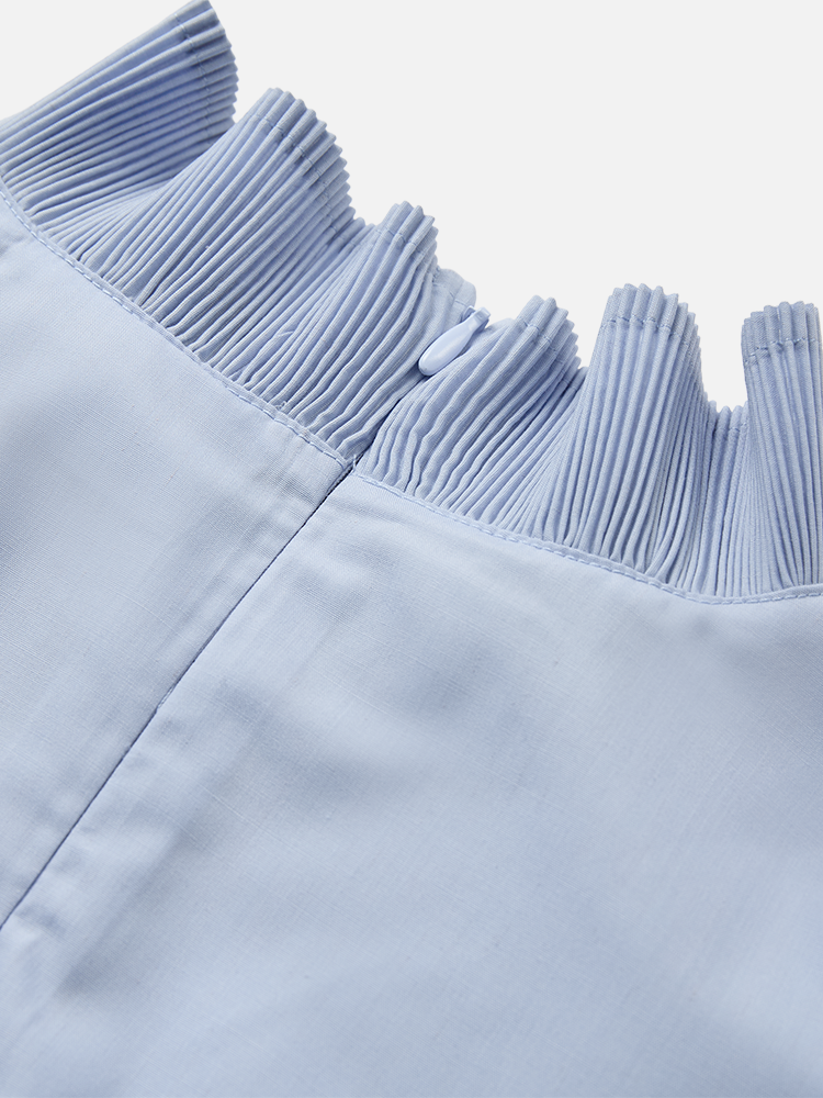 COPENHAGEN MUSE CMPleat Blouse - Brunnera Blue
