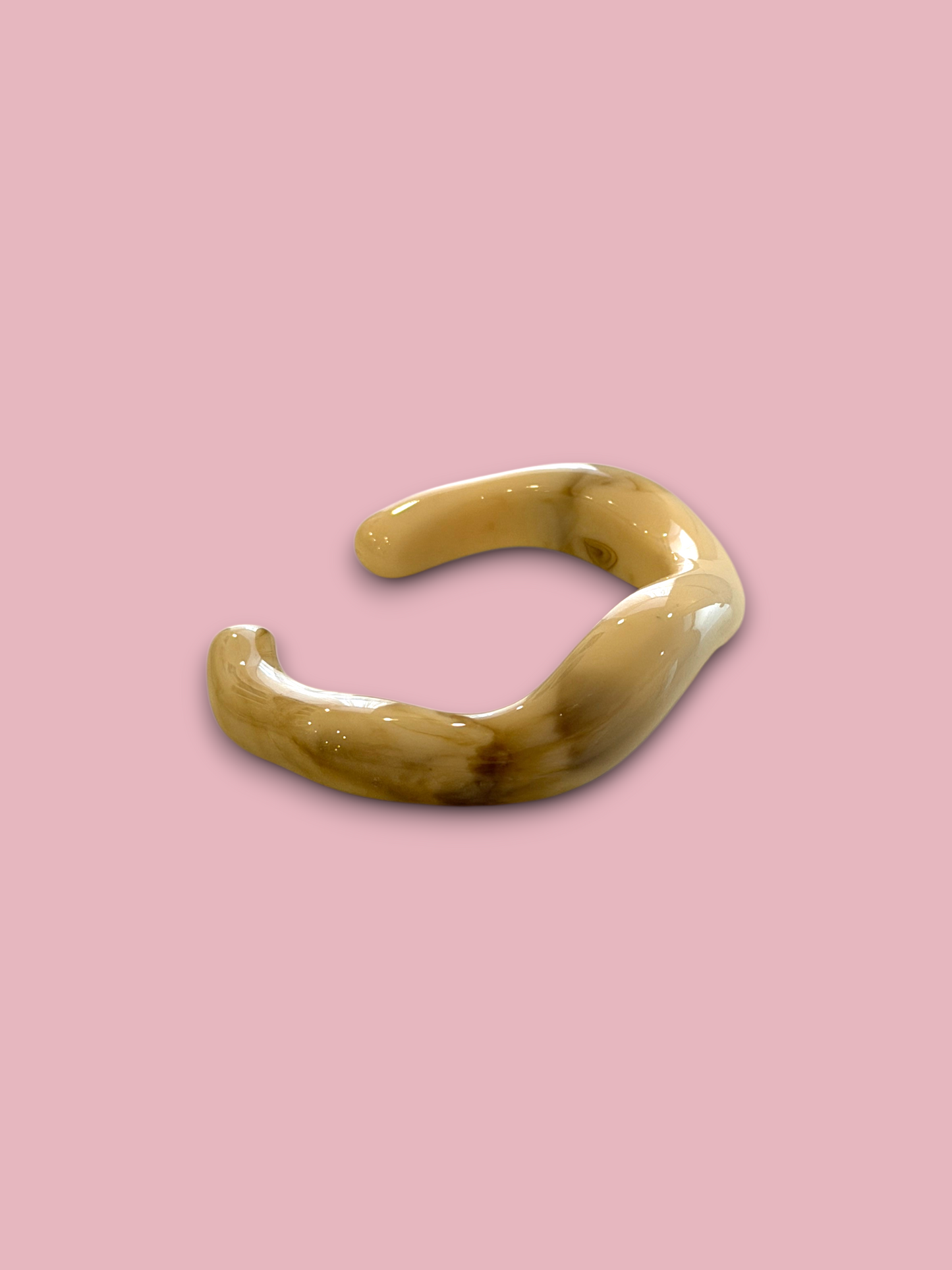 Open Wave Resin Bangle