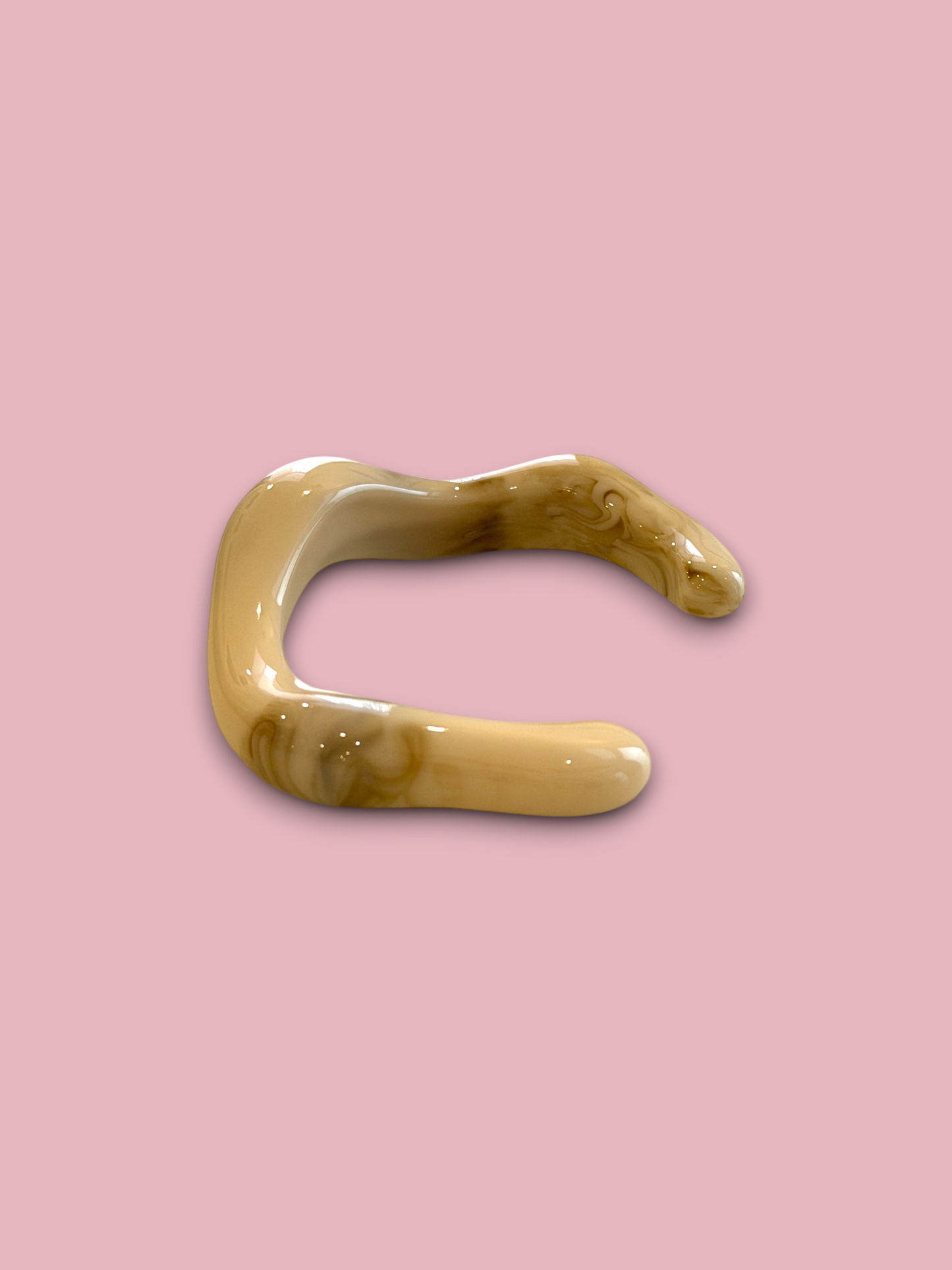 Open Wave Resin Bangle